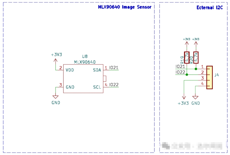MLX90640 image sensor and Ecternal 12C