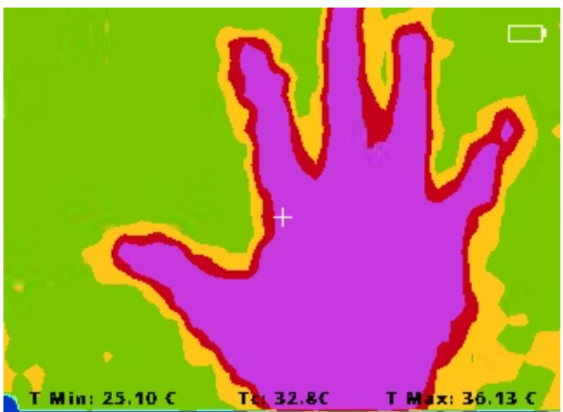 images taken with the thermal imager