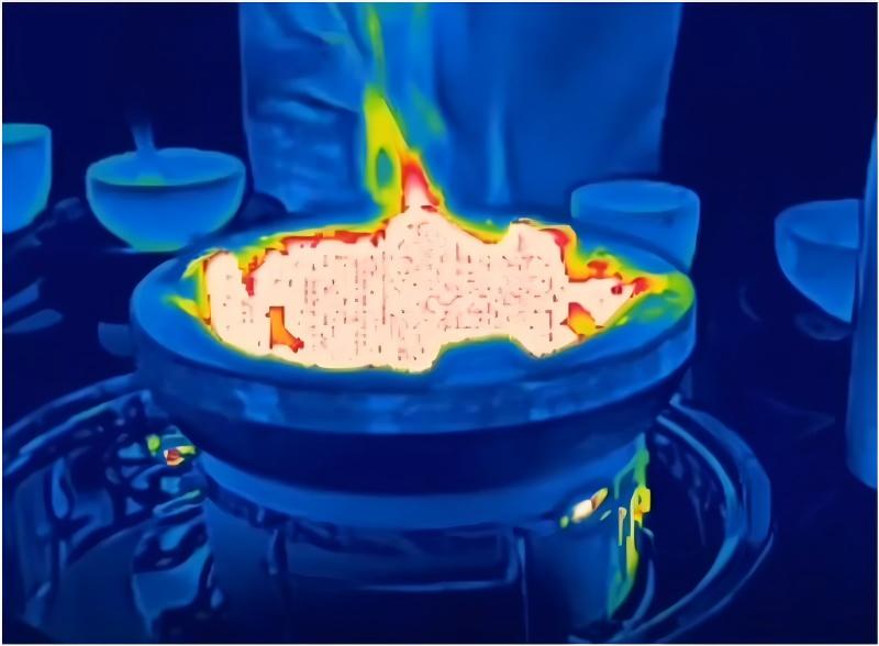 Thermal imaging of a stove